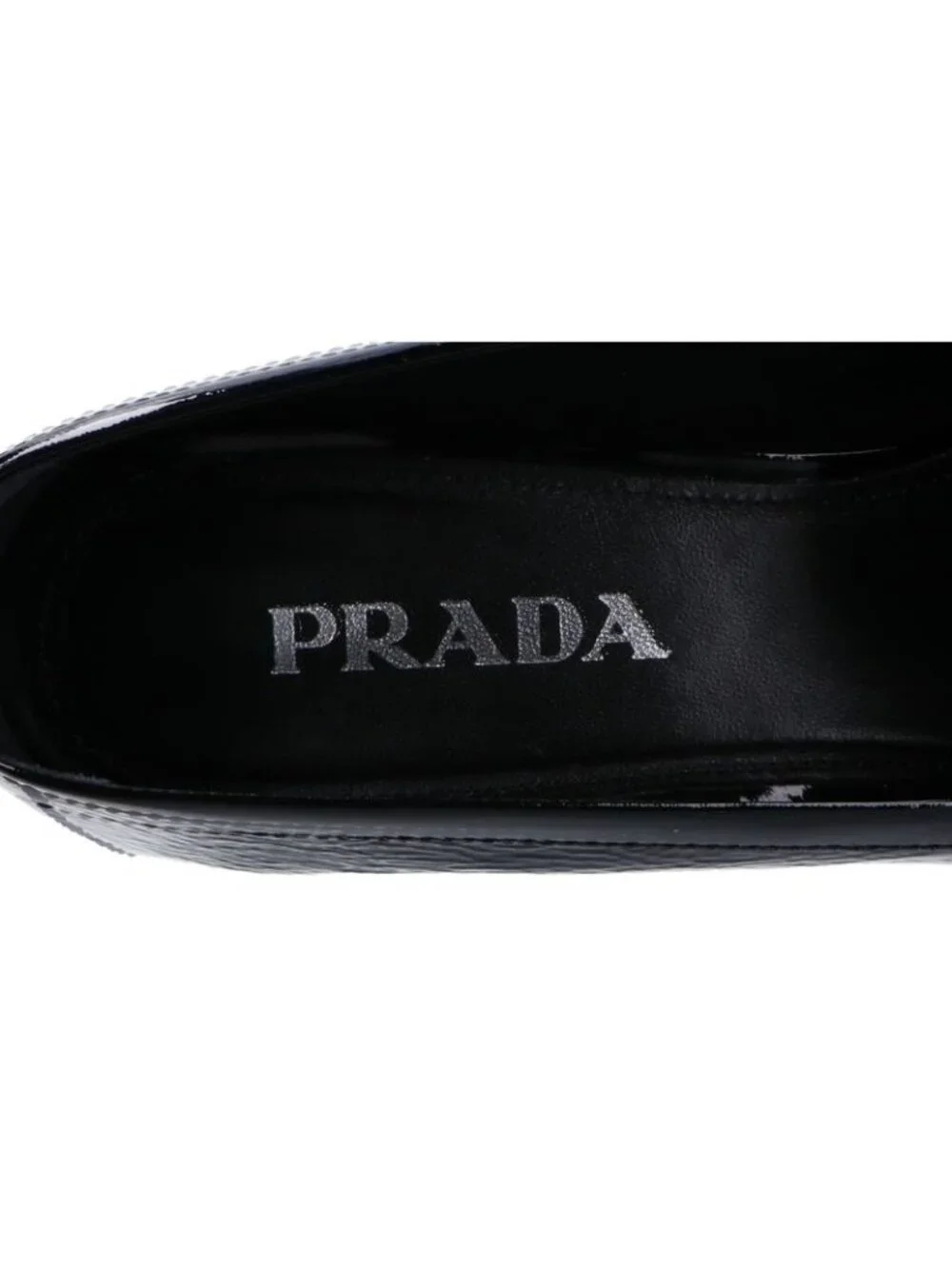 Prada Black Triangle Logo Patent Loafer 39.5 - Picture 6 of 9